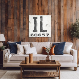 Bauernhof Rustikaler Staat Zip Code Illinois Leinwanddruck