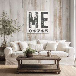 Bauernhof Rustikaler Staat Zip Code Maine Leinwanddruck