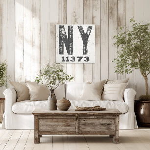 Bauernhof Rustikaler Staat Zip Code New York Leinwanddruck