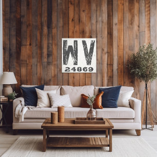 Bauernhof Rustikaler Staat Zip Code West Virginia Leinwanddruck