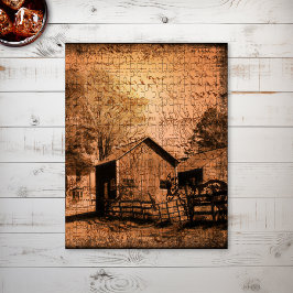 Bauernhof Rustikaler Stall Donkey Puzzle