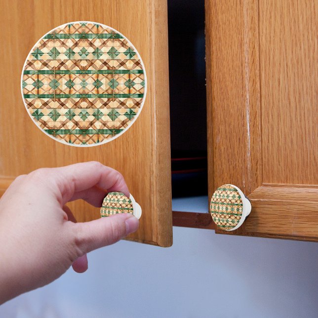 Bauernhof Rustikales Muster Keramikknauf (Von Creator hochgeladen)