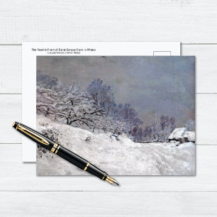 Bauernhof Saint-Simeon im Winter Claude Monet Postkarte