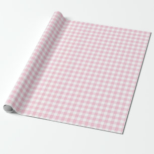 Bauernhof Schachtelrosa Gingham Geschenkpapier