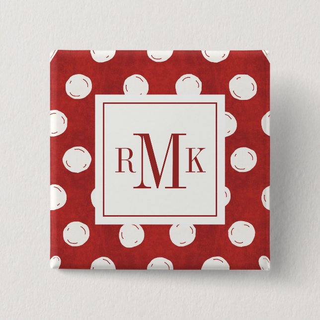 Bauernhof-Schritt des Monogramm-| Otomi Button (Vorderseite)