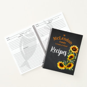 Bauernhof Sonnenblume Schwarzer Halbpension Spiral Notizbuch