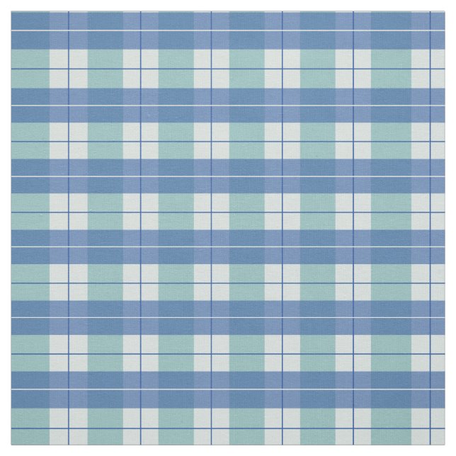 Bauernhof Summer Blue Checked Gingham Kariert Stoff (Muster)