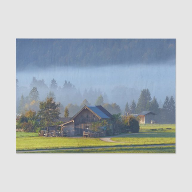 Bauernhof-Szene 3 Seidenpapier (Vorderseite)