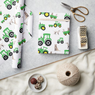 Bauernhof-Thema-Traktor-Geschenkverpackungspapier Geschenkpapier