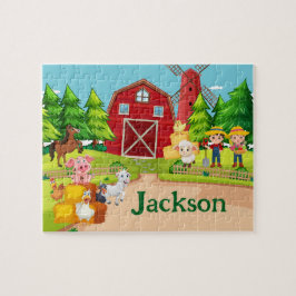 Bauernhof-Tier-Kind-Namen-Puzzle Puzzle