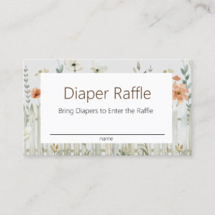 Bauernhof-Tiere Traktor Windel-Raffle-Karte  Visitenkarte