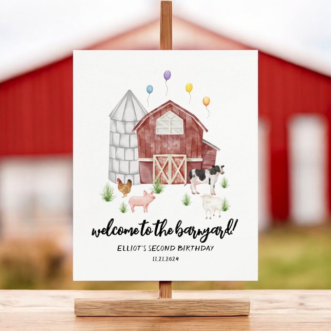 Bauernhof Tierhaltung Barnyard Geburtstag Willkomm Poster (Von Creator hochgeladen)