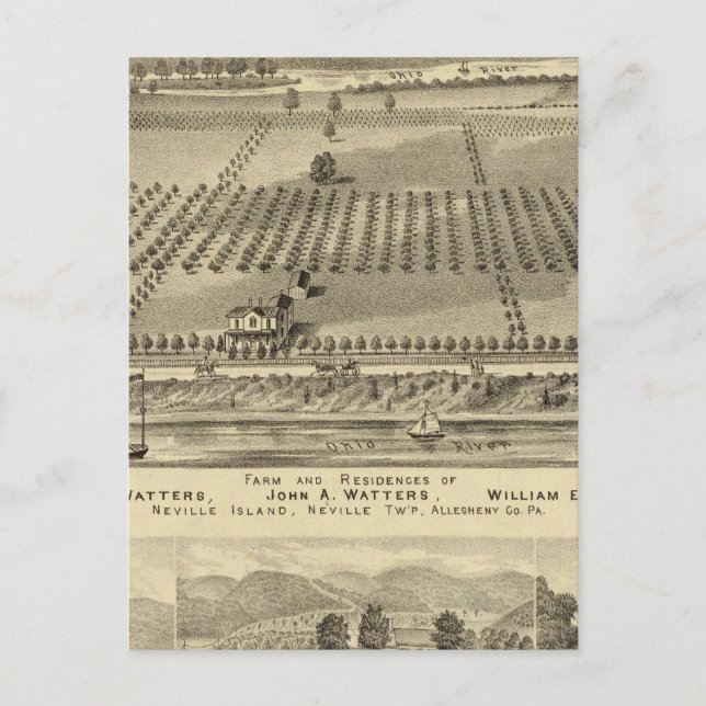 Bauernhof und Residenzen von Joseph Postkarte (Vorderseite)