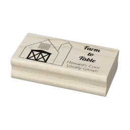 Bauernhof und Silo Art Briefmarke Gummistempel