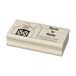 Bauernhof und Silo Art Briefmarke Gummistempel