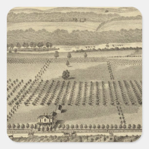 Bauernhof und Wohnsitze von Joseph Quadratischer Aufkleber