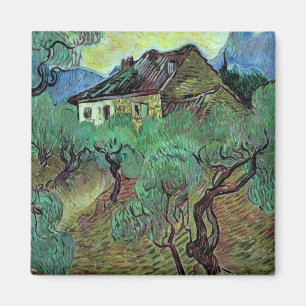 Bauernhof Unter den Olivenbäumen Van Gogh Magnet