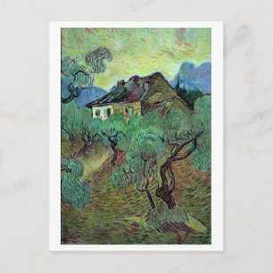 Bauernhof Unter den Olivenbäumen Van Gogh Postkarte