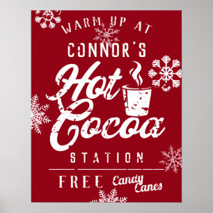 Bauernhof Weihnachten Custom Familie Hot Cocoa Pos Poster