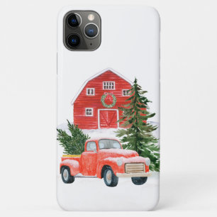 Bauernhof Weihnachtsbaum Vintager Rottransporter Case-Mate iPhone Hülle