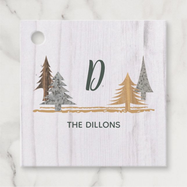 Bauernhof Weihnachtsbaumen Urlaub Geschenkanhänger (Vorderseite)