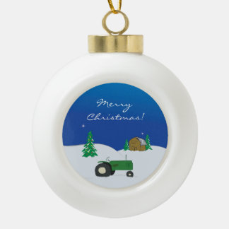 Bauernhof-Weihnachtsverzierung Keramik Kugel-Ornament