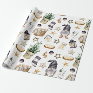 Bauernhof Weihnachtswrapping Papier Saisonale Chic Geschenkpapier