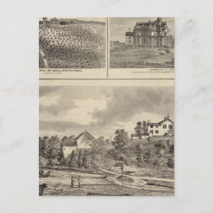 Bauernhof, Weinberge und Residenzen im Landkreis C Postkarte