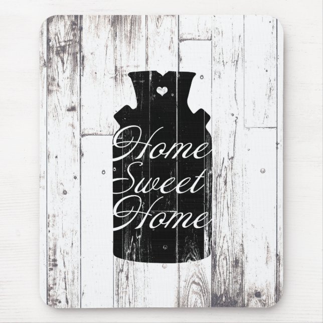 Bauernhof Weißholz Rustikales Milchjug Zuhause Swe Mousepad (Vorne)