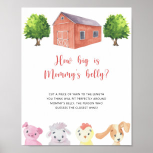 Bauernhof - wie groß ist Mamas Bauch Spiel Poster