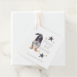 Bauernhof Winter Wasserfarbengenom zu Weihnachten Geschenkanhänger