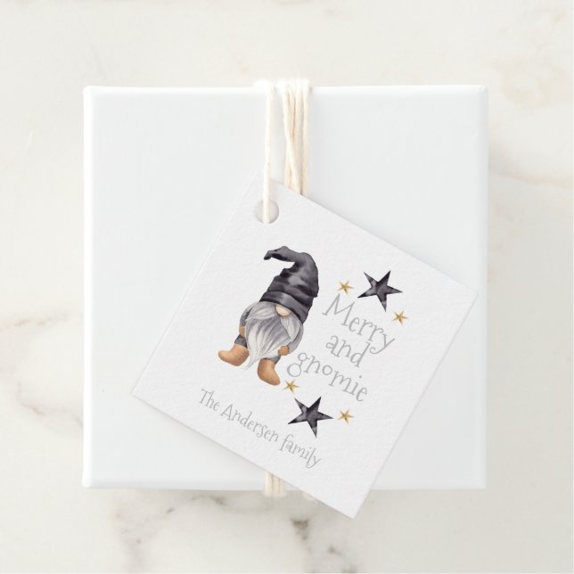 Bauernhof Winter Wasserfarbengenom zu Weihnachten Geschenkanhänger (Beispiel)