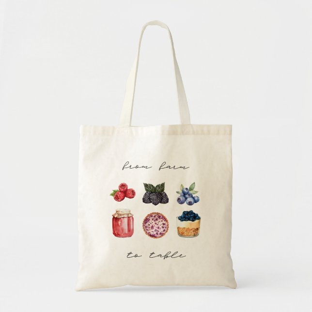 Bauernhof zum Tisch Berry Fruit Edition Tote Beute Tragetasche (Vorne)