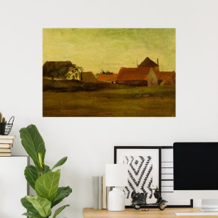 Bauernhöfe in Loosduinen Den Haag von Vincent van  Poster