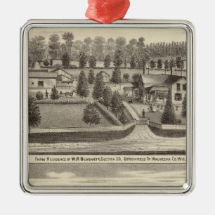 Bauernhöfe und Wohnsitze von WR Blodgett u. Silbernes Ornament