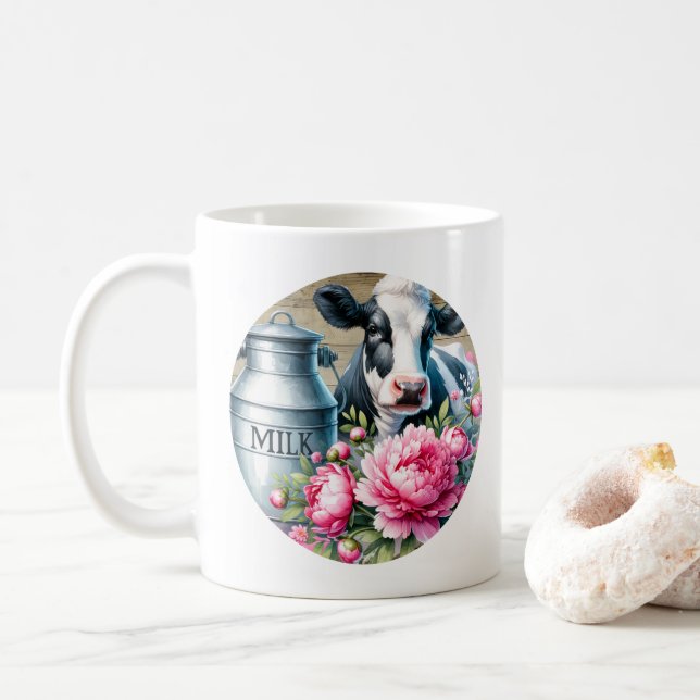 Bauernhofkuh  kaffeetasse (Mit Donut)