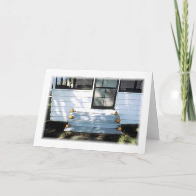 Bauernhofskarte mit Pumpkins Blank Grußkarte Karte (Vorderseite)