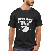 Bauernhoftier-Shirt, Schaf-Liebhaber-Tee, Tier-Hum