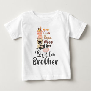 Bauernhoftiere Erster Geburtstag Matching Bruder Baby T-shirt