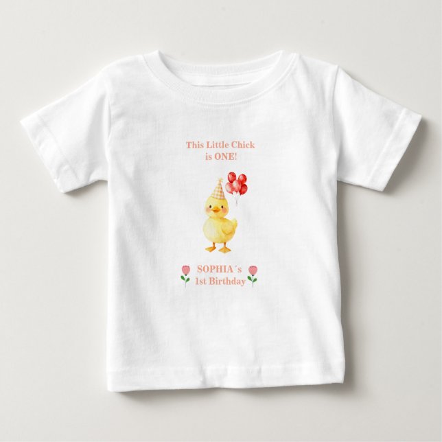 Bauernhoftiere Geburtstagsmädchen T-Shirt Editierb (Vorderseite)