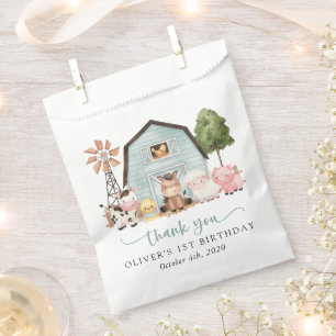 Bauernhoftiere, Süße Tiere, Scheune, Erster Geburt Geschenktütchen