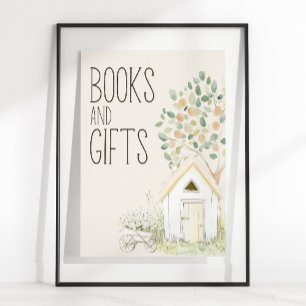 Bauernhoftiere Wiese Baby Shower Bücher Geschenke Poster