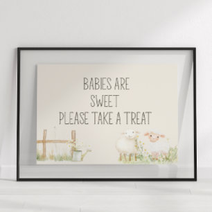 Bauernhoftiere Wiesenfreunde Baby Shower Geschenk  Poster