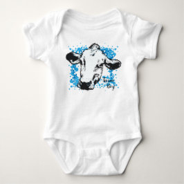 Bauernjunge Blue Cow Baby Bodysuit Strampler