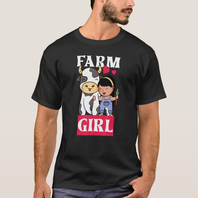 Bauernmädchen Bauernmädchen Bäuerin Süßes Mädchen  T-Shirt (Vorderseite)