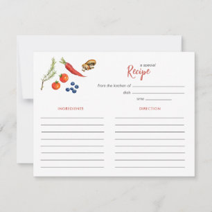 Bauernmarkt Brautparty Rezeptkarte Mitteilungskarte
