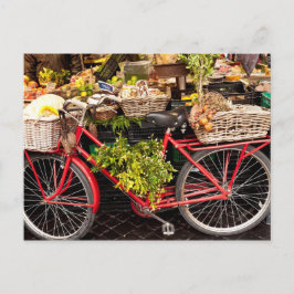 Bauernmarkt Fahrrad Postkarte