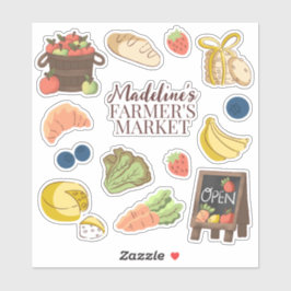 Bauernmarkt Geburtstagskinder-Gastgeschenk Aufkleber