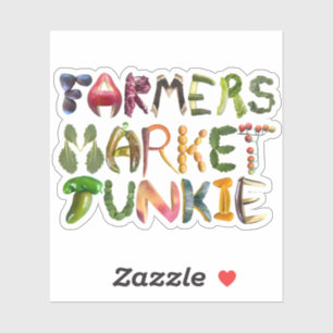 Bauernmarkt-Junkie - Ich Liebe den Markt des Bauer Aufkleber