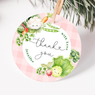 Bauernmarkt Pink Mädchen Geburtstag Danke Geschenkanhänger